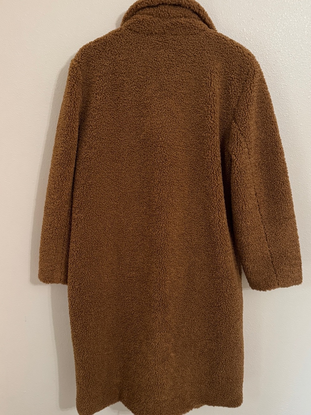 Cozy Teddy Long Coat in Camel - Picture 3 of 8